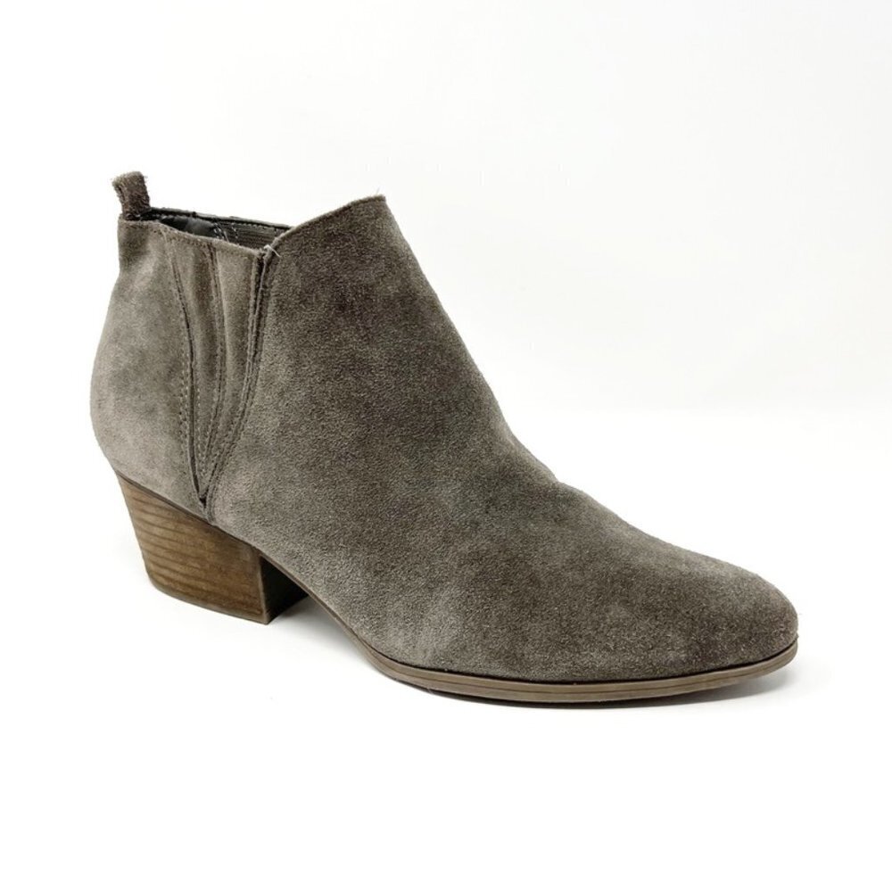 Crown Vintage Boots Womens 9 Grey Cvleio Suede Leather Upper Bootie Western Boho